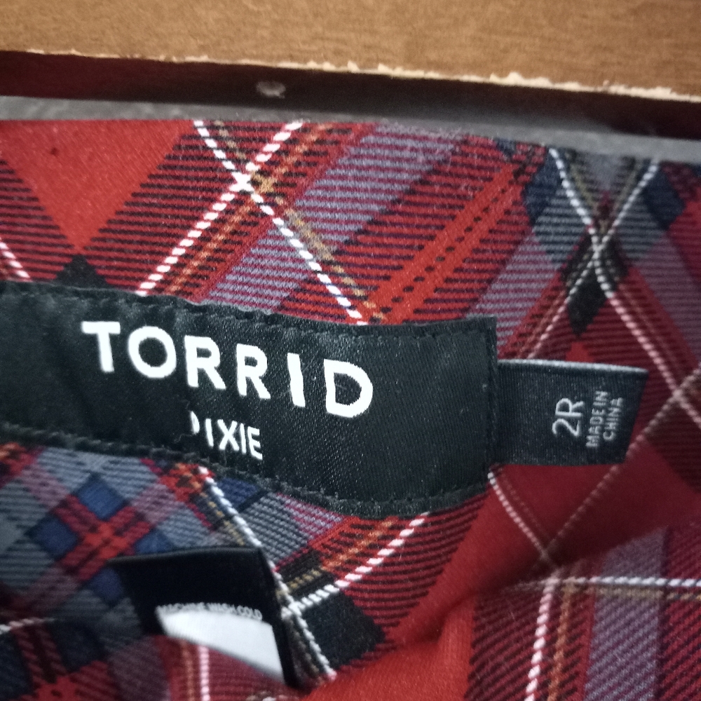 Torrid Pixie 2x Regular Scotch Plaid Leggings Plu… - image 7